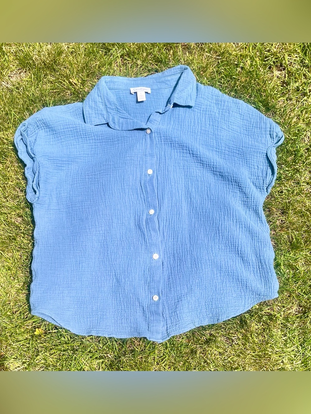 4 Gauze Style Button Up Tops. 2 Jessica Simpson, Assorted Colors - Picture 7 of 13